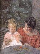 Edouard Vuillard Di tested pu lady and her son oil painting artist